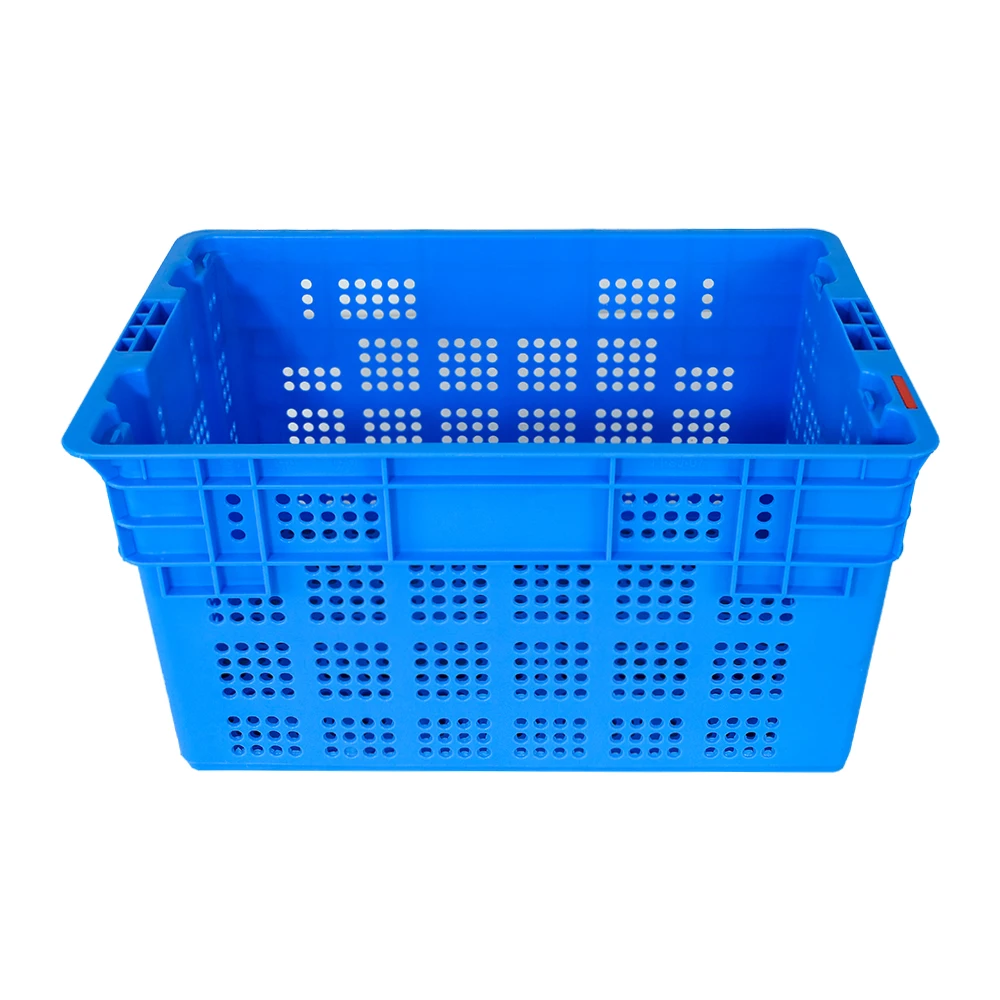 Plastic mesh crate nest stack vented plastic basket vegetable fruit crate transport turnover storage crate