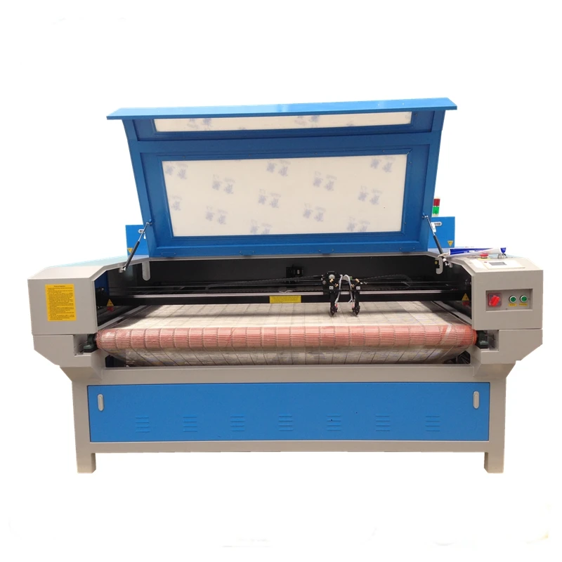 Supercnc textile parachute nylon fabric with camera 130W 150W 180W double head 1810 Co2 Laser Fabric Cutting Machine