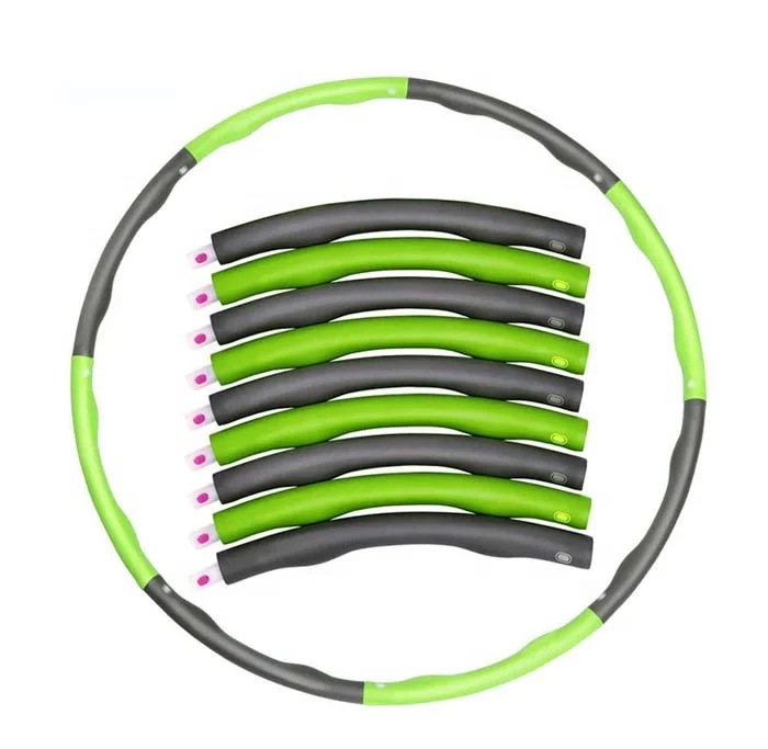 Регулируемая ширина секции 8 обручи Кольцо складной фитнес молодых взрослых для фитнеса, для тех, кто хочет сбросить вес хула кольцо