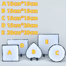 USA Warehouse sublimation slate blanks plaque diy Picture photo rock stone slates crafts sublimation heart photo slate