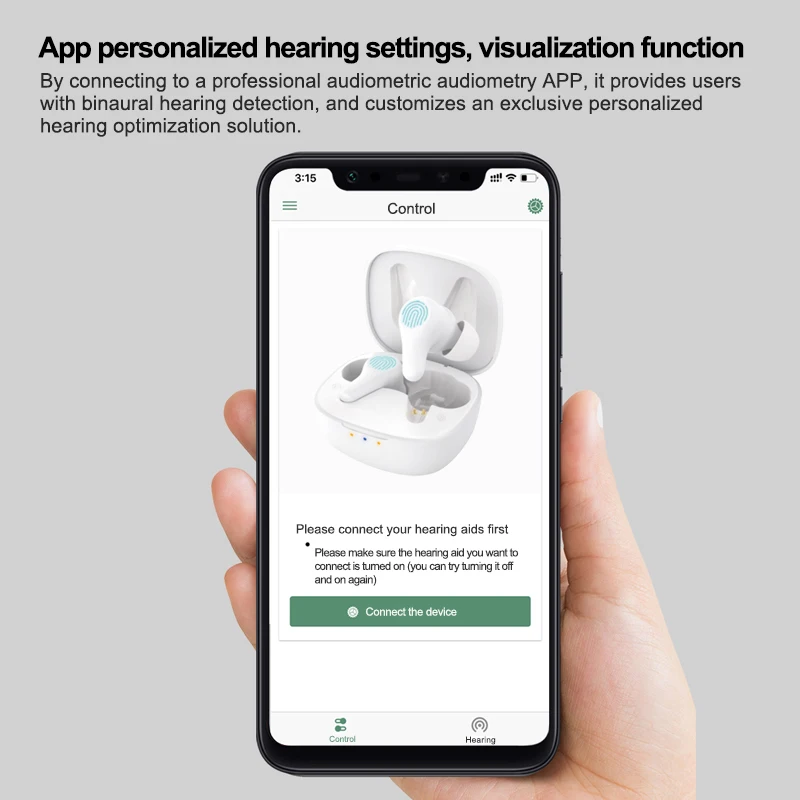 New Products Digital Headphone Rechargeable Hearing Aid Waterproof Earphone Wireless Deaf Aid Smart Headset Hearing Aid Earphone