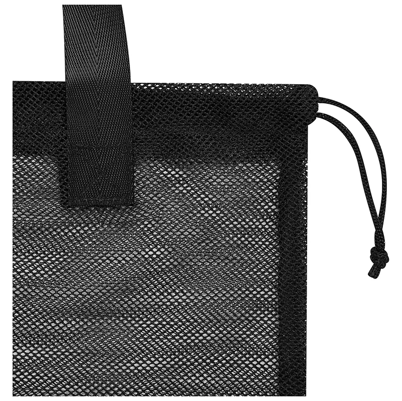 Foldable Nylon Mesh Drawstring bathing Suit Bathrobe Towel Organizer Swimming Pool Bags With Handles