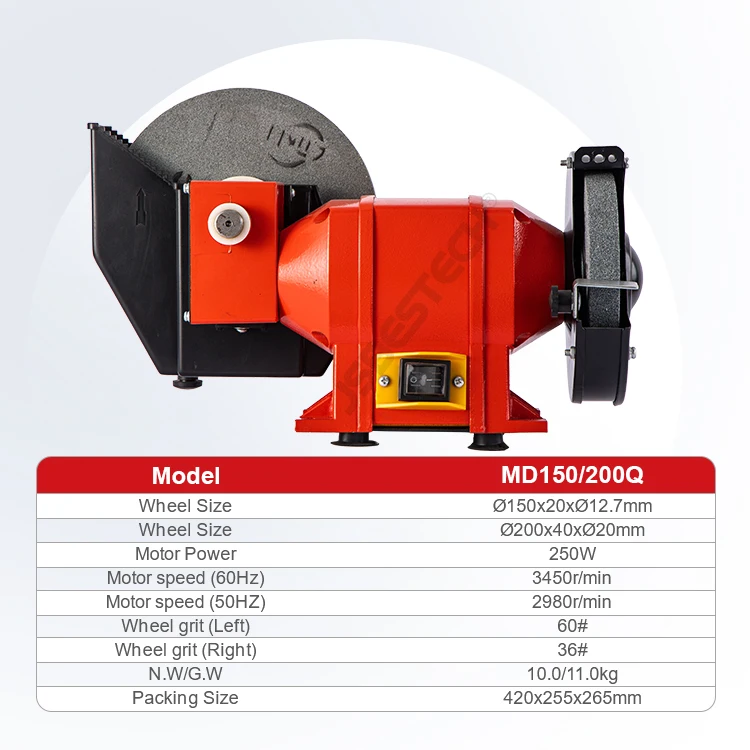 JSBESTECH Company MD150/200Q Electric Bench Grinder Machine