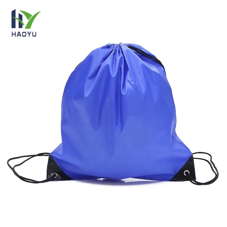 Waterproof 210D polyester drawstring backpacks custom logo