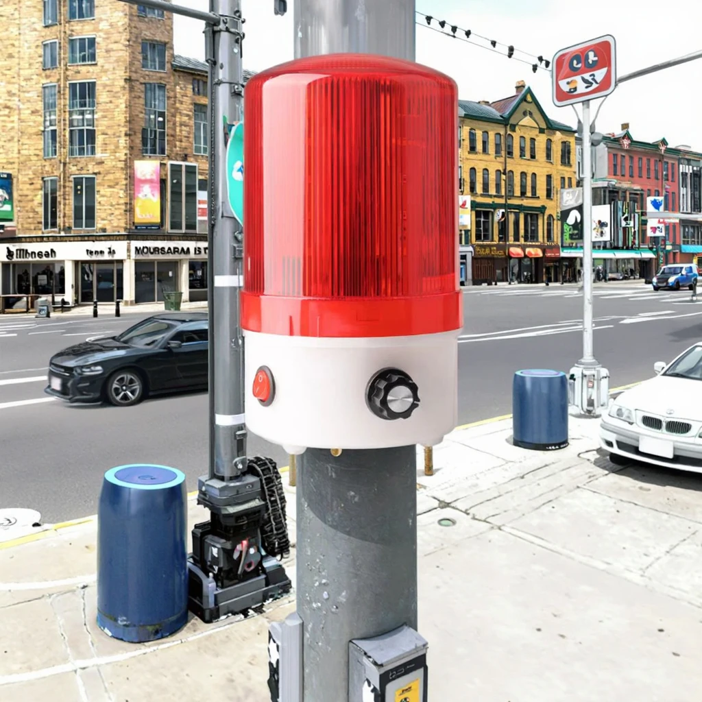 Прямая Продажа с китайского завода 12VDC 24VDC вращающийся сигнальный световой зуммер магнитом красного цвета