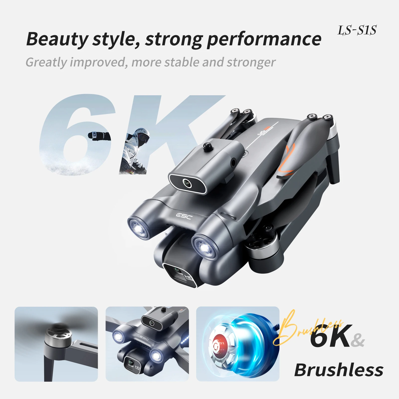 S1S GPS 5G WIFI Obstacle Avoidance Optical Flow Brushless Motor Profesional Drone 4K 6K RC drones with 4k camera and gps