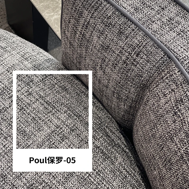 Cotton Linen Fabric Roll For Elegant Furniture Living Room Wooden Frame 5 Seater Fabric Cleopatra L Sectional Corner Armchair So