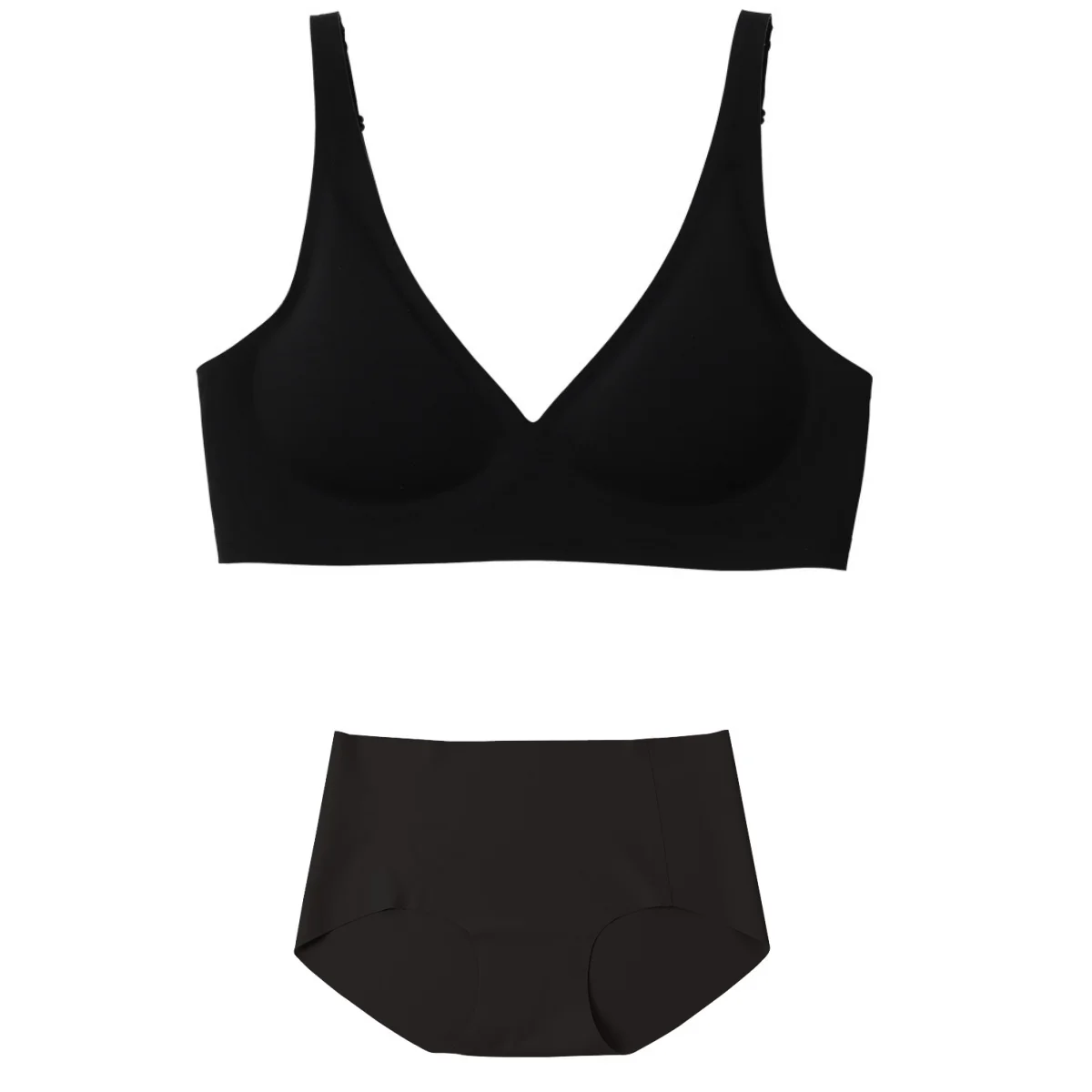 The most comfortable sexy underwear Wireless Free Solid Soft Sports bra set Comfortable non-feeling underwear