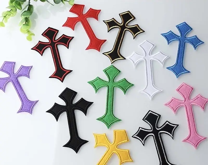 Custom Logo Design Thermal Press Woven Embroidery Patch, Embroidered Clothes Fabric Badges Iron on Patches.