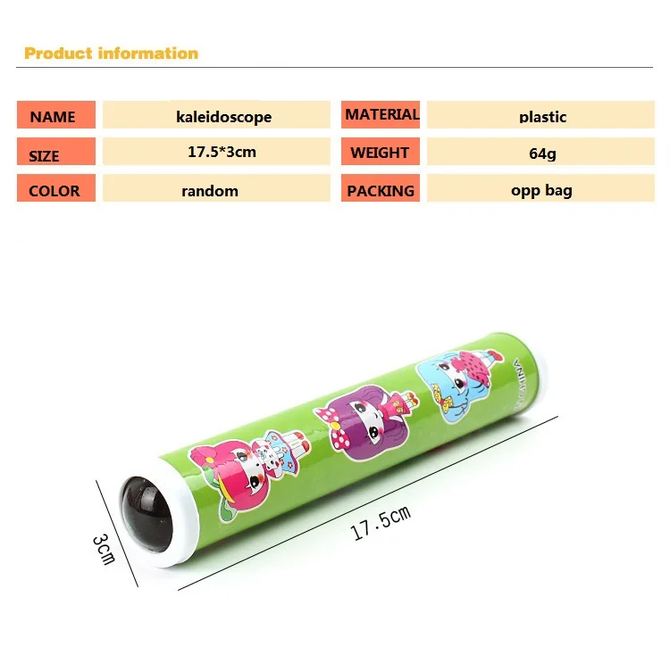 Hot Selling Colorful Rotating Kaleidoscope Kid Pretend to Explore Toys Toddler Toys Magic Kaleidoscop