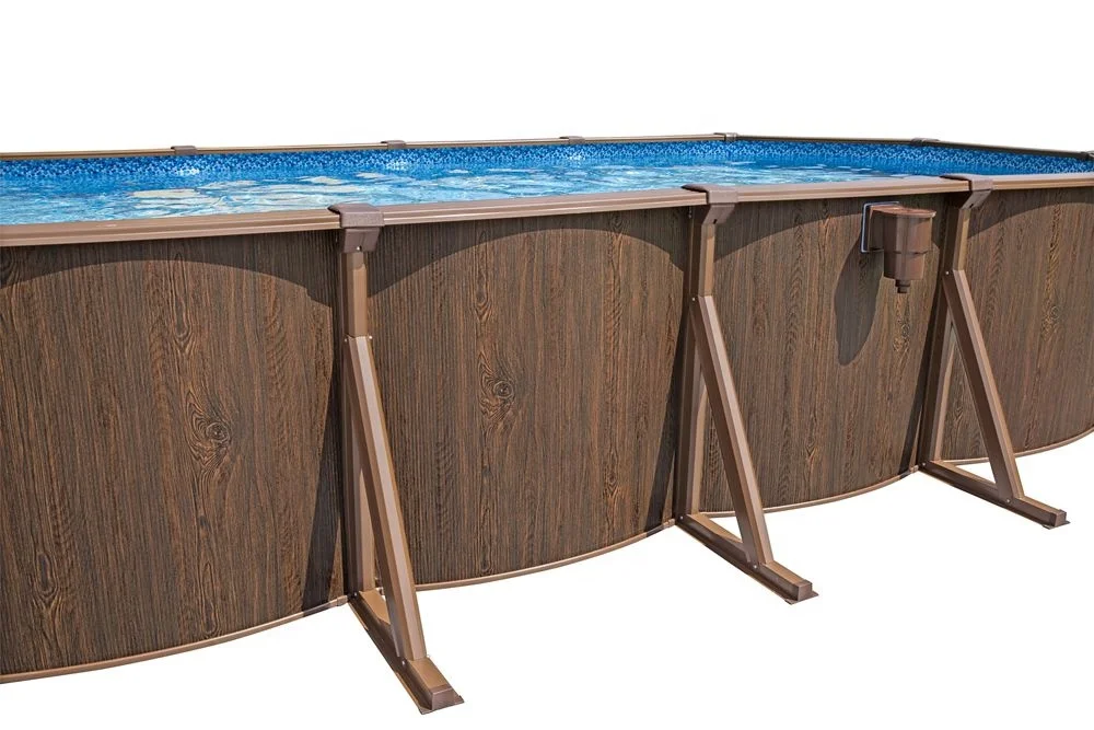 24 Ft x 12 Ft 52 In Bestway Hydrium Reinforced Steel Walls Pool Large Rectangular Above Ground Aluminum Frame Swimming Pool