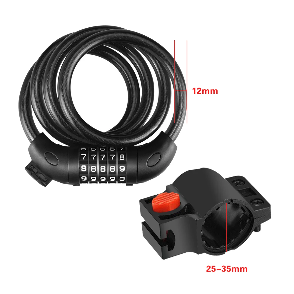 Bicycle Password Portable Mini Bike Cable Lock Durable Road Mountain Bike Frame Lock Universal Bicycle Safe Locks