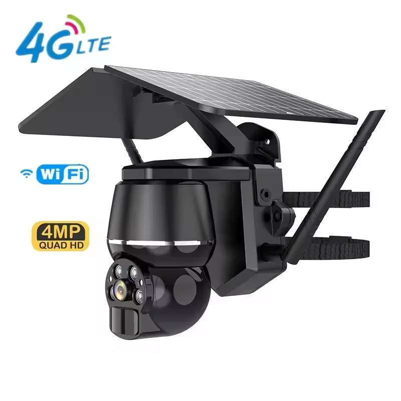 VESAFE 4MP i-Cam+ APP Outdoor Security Surveillance Waterproof Camera Floodlight Network 4G Solar Battery Camera