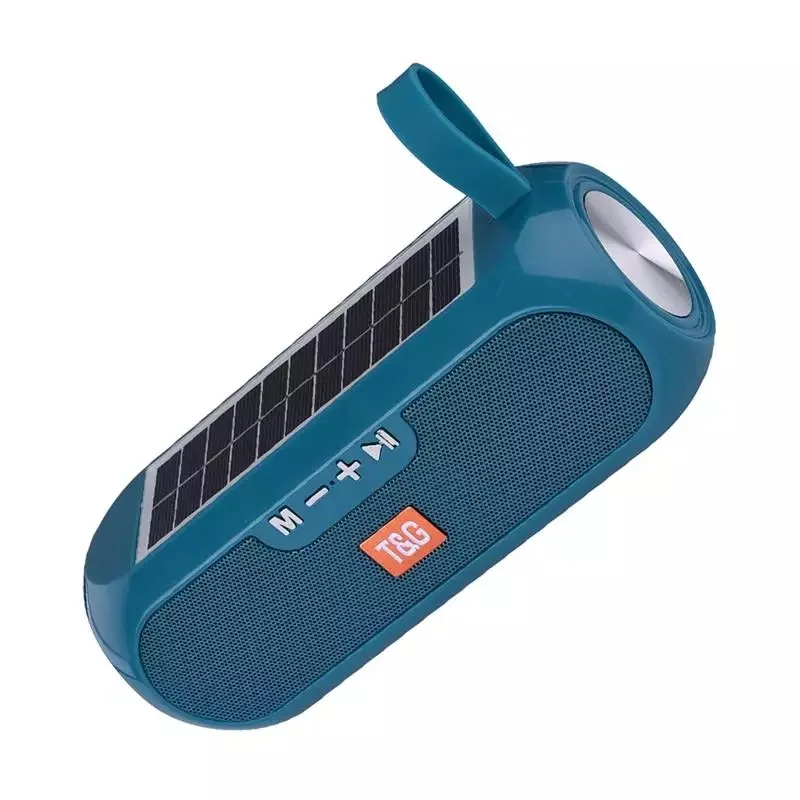 Portable TG182 Outdoor Column Solar Wireless Game Speaker 10W Stereo Bass Music Loudspeaker USB FM