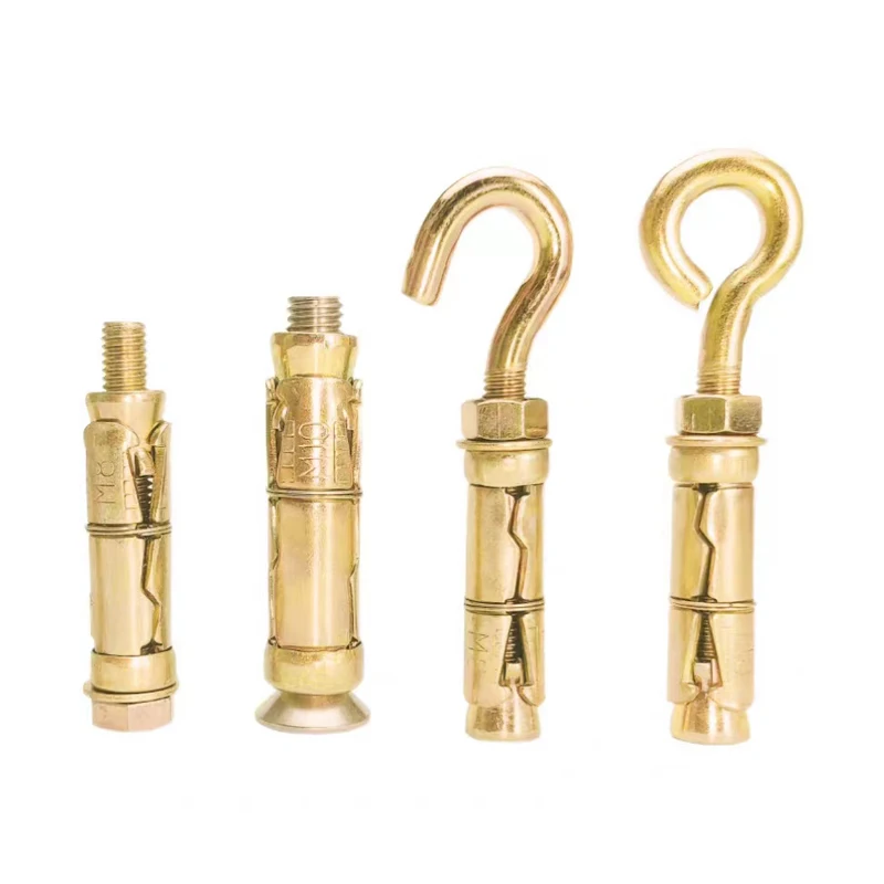 Carbon steel Nickel Chromate Plated Sleeve Fixing Anchor Bolts with Eye L J Hook Type Head Bolt For Concrete Wall