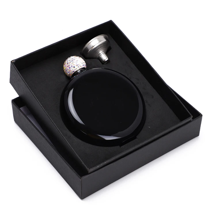 Personalized Custom Color Luxury 5oz Stainless Steel Funnel Gift Box Hip Flask Set