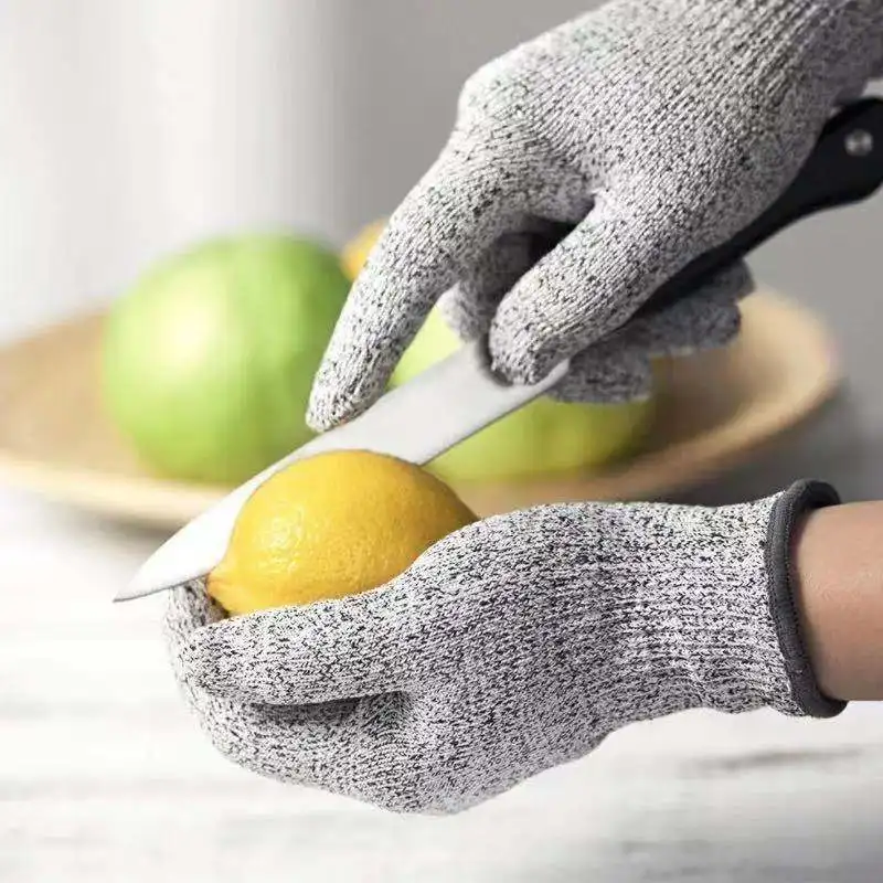 cheaper level 5 CE food grade kitchen anti cut gloves nitrile dipped cut resistant hand gloves for carpenter meat