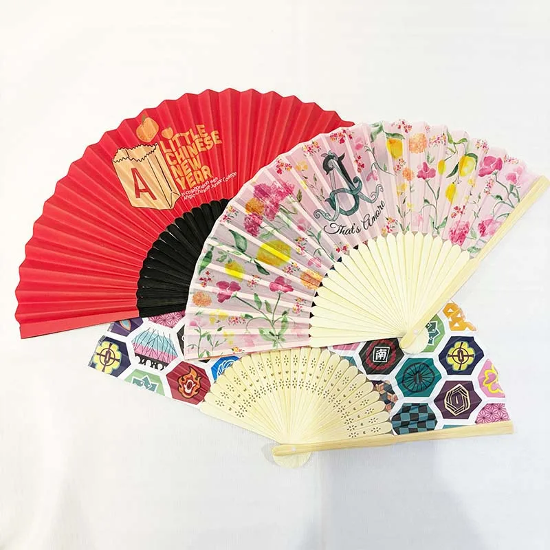 Personalized Print Paper Design Paper Fan Wedding Favor Customized Name Paper Hand Fan Wedding Gifts