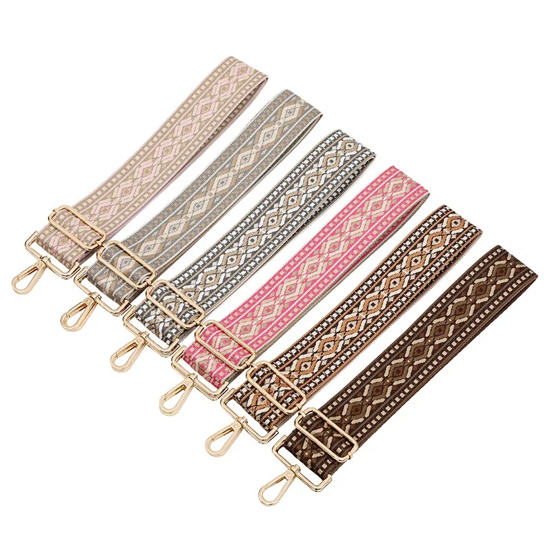 New arrival widen and thicken crossbody strap 5CM Adjustable Embroidered crossbody belt straps