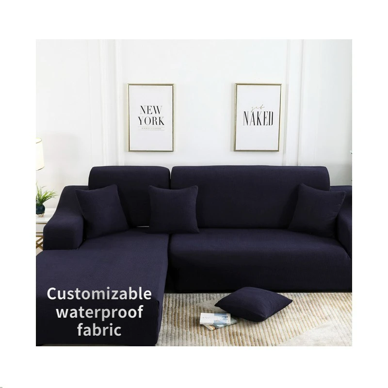 Высококачественный настраиваемый чехол для дивана из спандекса и флиса, чехол для дивана L-образной формы