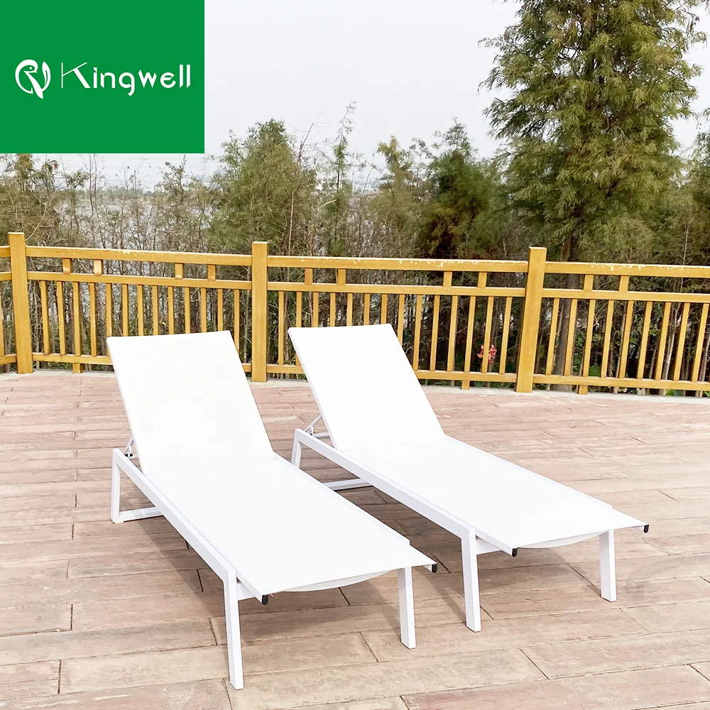 Aluminum outdoor pool furniture lounger sun beds for beach