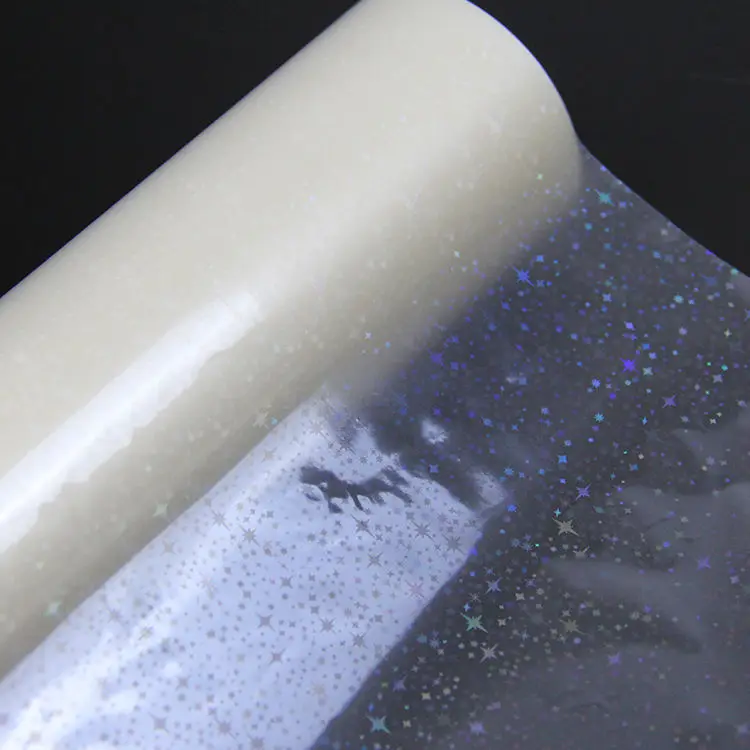 Wholesale surface protective film star pattern holographic high gloss lamination film