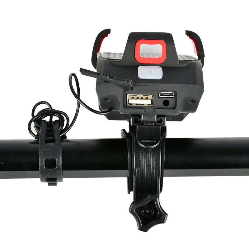 ABS Material wholesale Bicycle Horn Light,Rechargeable Speakers Phone Holder Electric Bicycle Folding Light With Horn