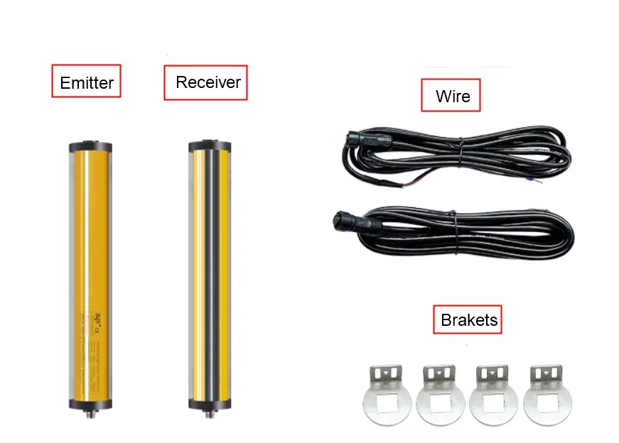 Hot Cheap NPN PNP Hand Protection Safety Light Curtain Work Under Water IP68 Grade Infrared Light Sensor Barrier Fast Delivery