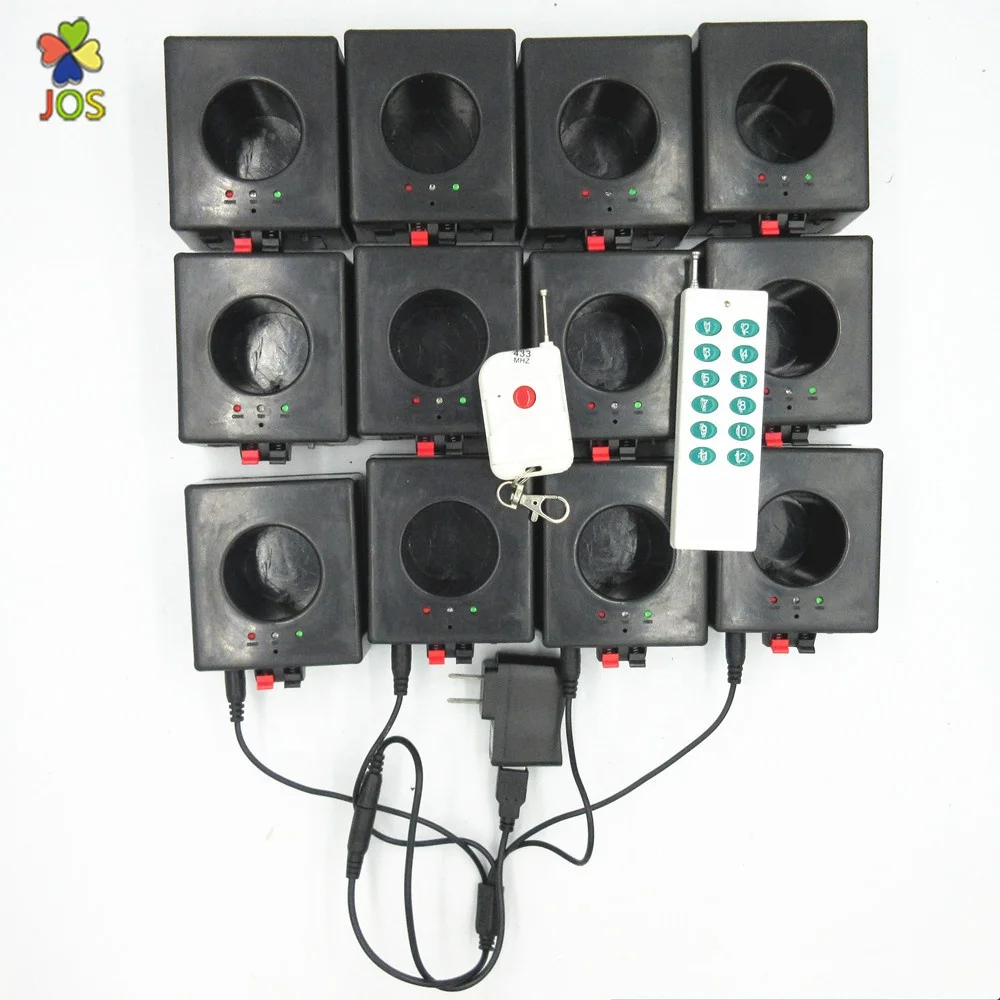 JOS 12 cue 12 channel 4.2 V rechargeable battery  wireless  remote control cold  fireworks  firing system for wedding party