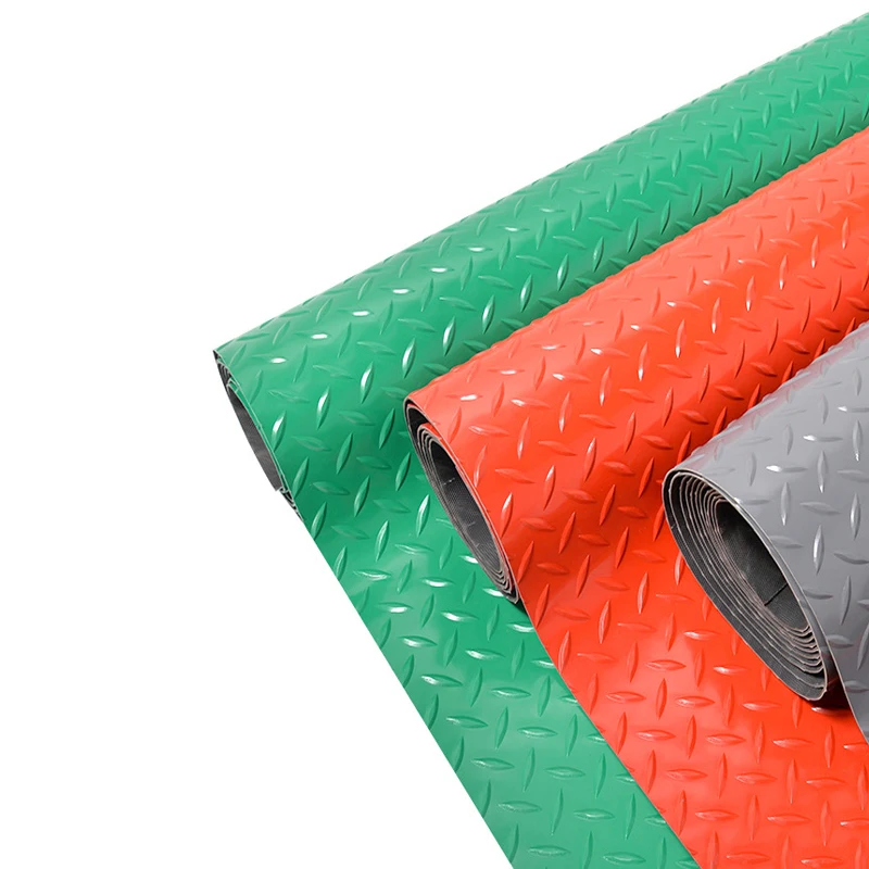 High Quality Anti -Slip PVC Vinyl Floor Covering Mat Rubber Outdoor Garage Floor Mats