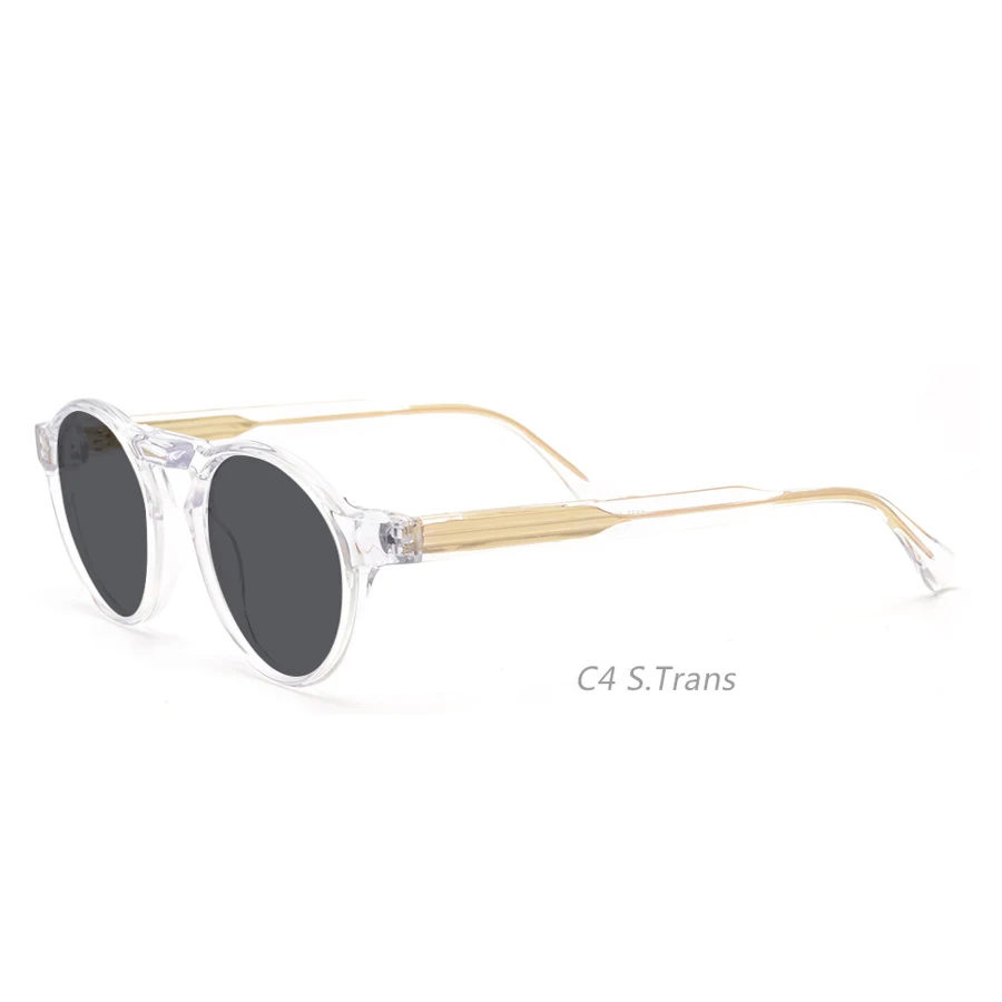 High Quality Women Latest Design 2022 Euro TAC UV400 Round Acetate Polarized lentes de sol Eyewear