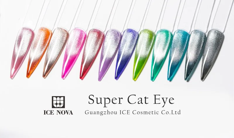 ICE NOVA Super Cat Eye Gel Chameleon 3d Cat Eye Powder Super Magnetic Color Shift Nail Glitter Pigment Diy Nail Gel
