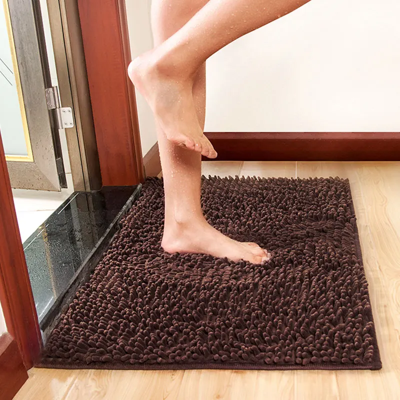 
Hot Selling Good Feedback Bathroom Carpet Non-Slip Chenille Bath Mat 