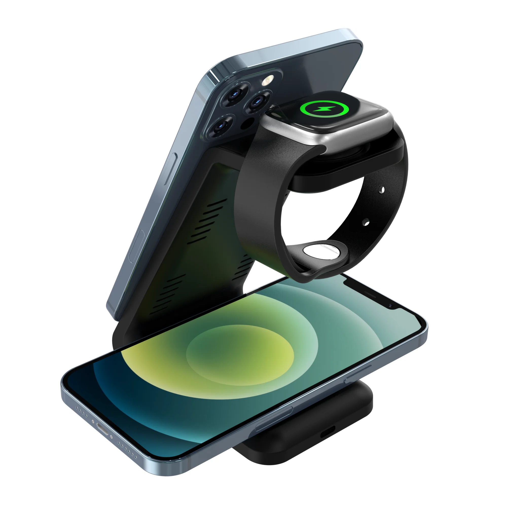 Best Seller On Alibaba Most Sold Product Fast 3 in 1 Qi Air Pods IWatch Phone 6 in 1 Wireless Charger