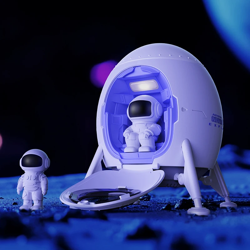 Astronaut Night Light USB Type-C Plug-in Gaming Rooms Light White  Ambient Lighting Astronaut Space Capsule For Kids Gifts