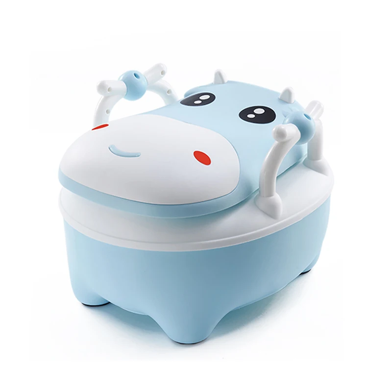 Cute Cow Style Plastic Baby Bedpan Urinal Child Toilet Stool Portable Travel Potty Trainer Potty Chair For Baby Bathroom Toddler