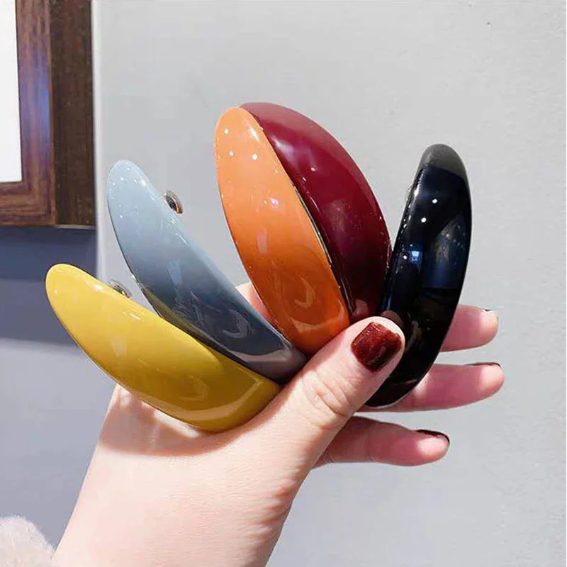 Корейские простые антикварные женские аксессуары для волос большая акриловая черная девушка заколка оптом