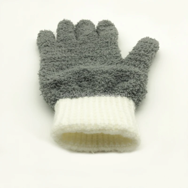 5 finger Car Accessories Wash Microfiber Dusting Glove for House Cleaning Blinds Windows Shutters Furniture