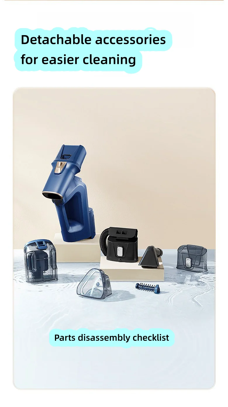 Multifunctional Handheld Fabric Cleaning Machine Spot Cleaner Wet Dry Sofa Cleaner Machine for Sofa Carpet Car Pet Pads