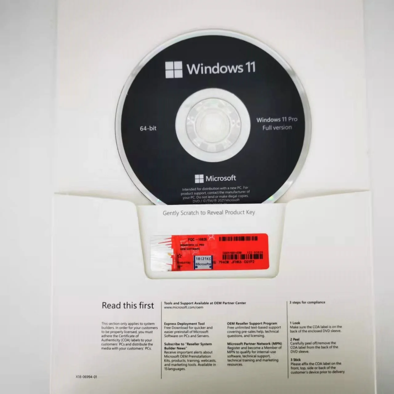 Новый профессиональный набор для установки DVD Win 11 Оригинальная версия OEM 100% активация онлайн глобальная клавиша win 11 pro