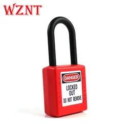 410 Master lock standard Thermoplastic red safety padlock with 38mm tall shackle