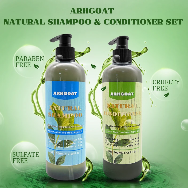 ARHGOAT Water Shampoo and Tea Tree conditioner Private Label Organic Strength & Growth Hair Treatment Hair Care