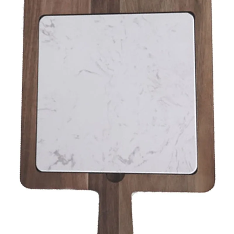 Gourmaid Acacia Wood Marble Blank Cheese Butter Cutting Board And Knife Set