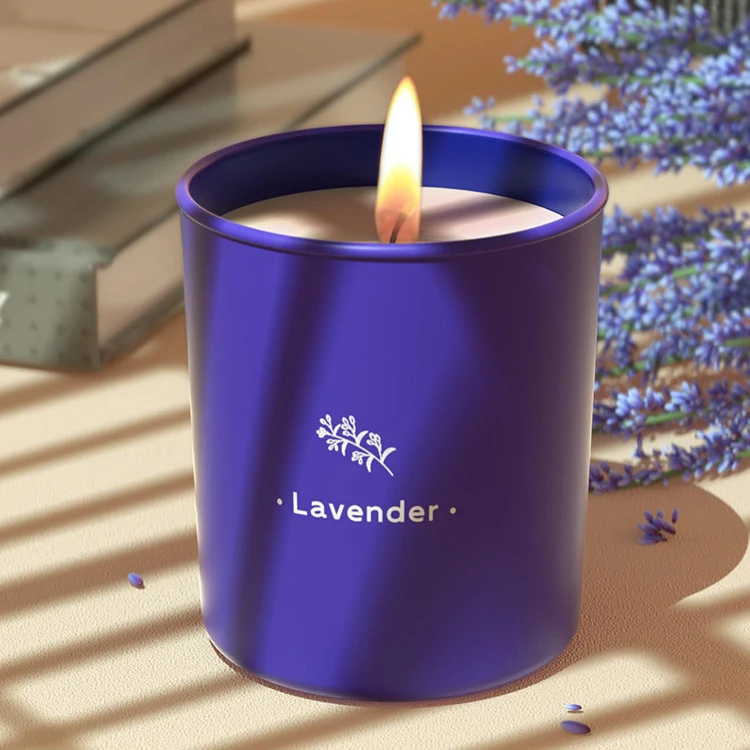Lavender Candles for Home Scented Purple Jar Soy Candles Long Lasting Burn Scented Candle for Festival