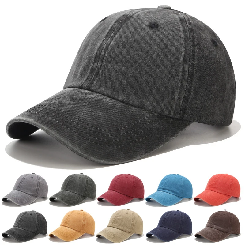 Unisex Vintage Washed Distressed Baseball Cap Twill Adjustable Sports hat