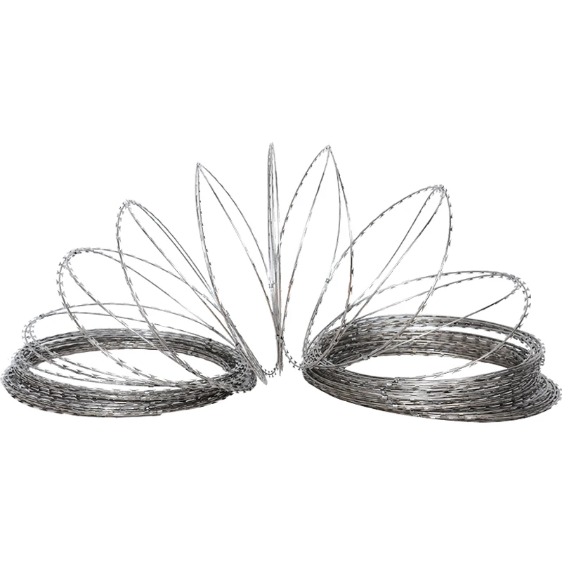 Galvanized Cheap Concertina Razor Barbed Wire Price Razor Wire cbt65 bto22 Concertina Hot Dipped Galvanized Razor Barbed Wire