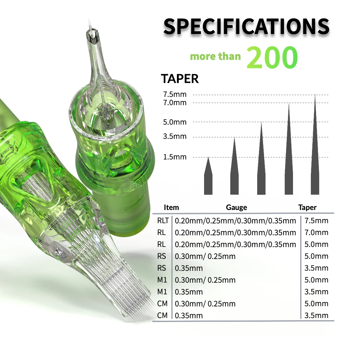 2025 Best Seller OEM Customized Tattoo Needles New Design Tattoo Cartridges Needles Premium Quality 316 Steel Tattoo Needle Tip