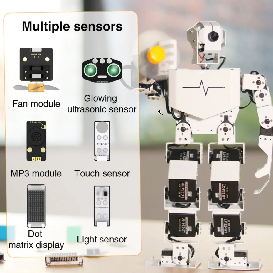 AI Vision Robot TonyPi Pro Intelligent Sporting Robot With Sensor Kit Education Robot toy Python Programming