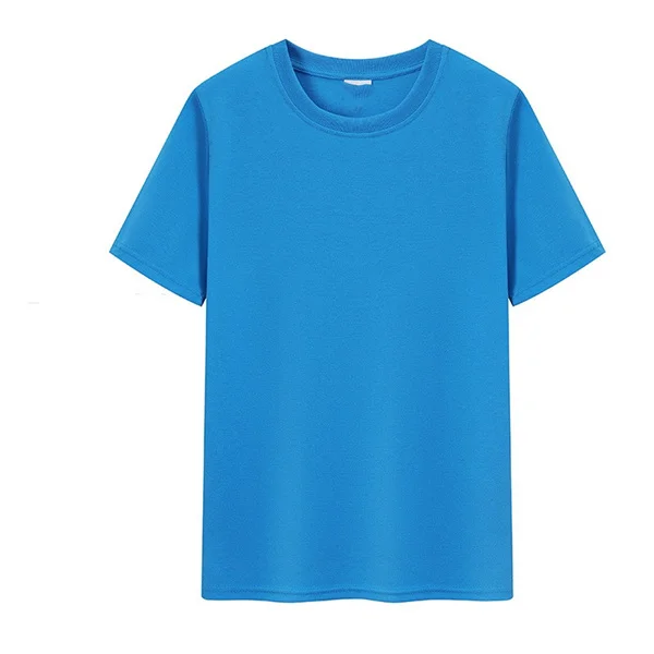 Custom logo white blank cotton round neck t-shirts plain for printing