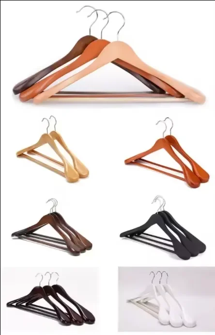Custom color blue antique wholesale color painted wooden suit hanger factory sale YMTHanger